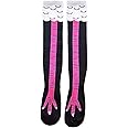 Tabanzhe 1 Pair Chicken Legs Socks - Crazy Funny 3D Cartoon Animal Socks, Knee-High Casual Cotton Socks for Cosplay and Hen Party Accessories