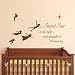 Peter Pan Silhouette Wall Decal Quote Second Star To The Right And Straight On Till Morning- Children Flying Silhouette Nursery Playroom(White, 33"h x58"w)