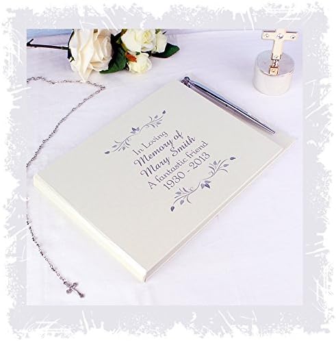 Personalised Memorial Guest Book & Pen A Beautiful Way to Remember a Loved one