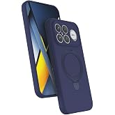 Xiaomi Poco F8 Ultra Kılıf M-safe Şarj &Ouml;zellikli Standlı Samara Kapak (LACİVERT)