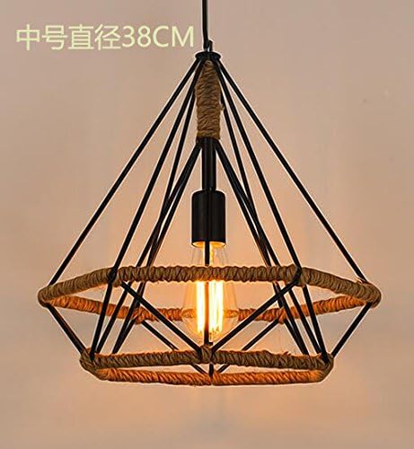VanMe American Country Vintage Industrial Chandelier Creative Rope Pendant,20