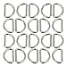 Produktbild BQLZR Silber Metall Dee Ring D Webgürtel Band Schnalle 32mm Gurteinsteller Packung mit 20