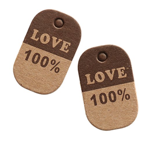 MagiDeal 95pcs 100% LOVE Papier Geschenkanhänger Etiketten Papieranhänger - 8