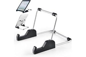 Kinizuxi Tablet Phone Stand Adjustable, Aluminum Alloy Non-Slip Tablet Holder For Desk Compatible with iPhone,Samsung,ipad,Tablets, Kindle Fire, Display Stand Picture Frame Stand for Photos