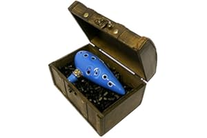 CRACIASONG Songbird - Ocarina in ceramica, 12 fori, motivo: The legend of Zelda - Ocarina of Time, C Maggiore (Tenore) + scrigno e libro delle canzoni
