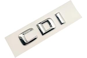 sibulv 3D ABS Chrome Letters Car Rear Trunk Decal Emblem Sticker Fit For Mercedes Benz AMG A45 A160 A180 A200 A260 W176 W177 Accessories Badge Marker(CDI)