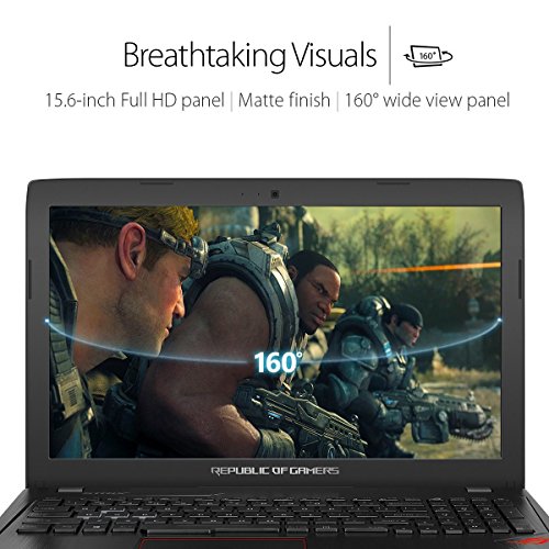 ASUS ROG Strix GL553VE-DM292T 15 6-Inch Gaming Laptop  Black  -  Intel i7-7700HQ Processor  8GB RAM  Nvidia GTX 1050Ti 4GB Dedicated Graphics  1TB HDD