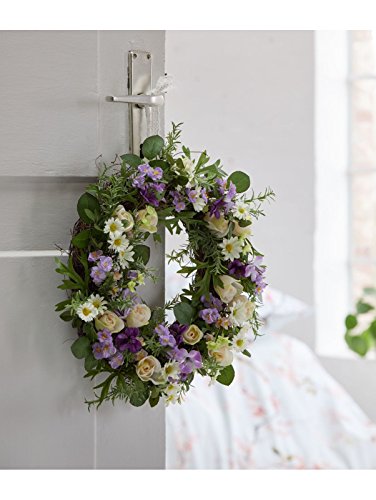 miaVILLA Dekokranz Violet – Türkranz mit Blüten – Lila Rosa – ca. Ø 42 cm - 3