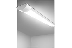Sararoom 4FT 40W LED Batten Light - 6500K Cool White, 4000LM Surface Mounted LED Tube Light for Home, Garage, Office, Shop, School, Restaurant