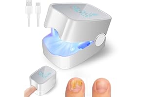 YAASIER Dispositivo Tratamiento Hongos Uñas con números LED, Dispositivo de Limpieza de Hongos en Uñas Uso para Múltiples Uñas y Pies