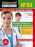 Image de Objectif Concours Annales IFSI Culture Générale Concours 2016