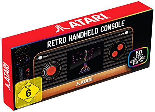 Atari Retro Handheld Console with 50 built-in classic games inc. Pong, Missile Command.