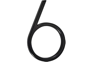 nanlyiau Pływające numery domów 3D numery domów wysokość 15,5 cm, czarne numery domów, czarne cyfry na drzwi, cyfry na drzwi zewnętrzne (6)