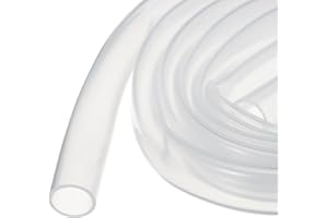 Rebower Tubo de Silicona de 1m (3Ft) 16mm ID 19mm OD Transparente Mangueras de Silicona Pura para Bombas Sifonado Drenaje Riego Elaboración de Cerveza 5/8" x 3/4"