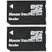 Produktbild COM-FOUR® 2x Micro SDHC zu MS Pro Duo Adapter Speicherkarte microSD zu Memory Stick für Sony PSP Kamera Handy max. 16GB (2 Stück V2)