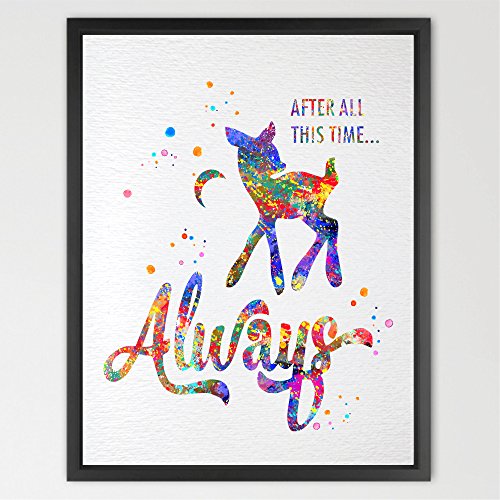 Dignovel Studios A4 Harry Potter Always watercolour illustration Art Print Harry Potter Poster Friendship Quote Nursery decor Kids Art Wedding Birthday Gift N335-Unframed