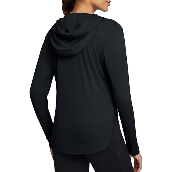 RLEHJN Femme Veste Anti-UV À Capuche Rashguard À Manches Longues Vestes Décontracté De Couleur Unie Vêtements UV Femme Léger Veste De Sport Haut Mince Avec Fermeture Éclair Et Poches