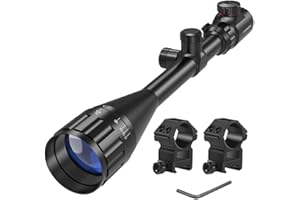 Paike Portata del Fucile 6-24x50mm Rosso e Verde Illuminato Ottica con Range-Finding Reticolo 1 Pollice Tubo Sight