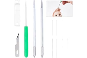 DICOSMETIC 12Pcs Bambola Capelli Rooting Titolari Reroot Rehair Strumenti Ottone Knitting Needle 1.5 Pollice Bambola Parrucca Accessori Strumento Bambole Razza Capelli Bambole Capelli Rerooting