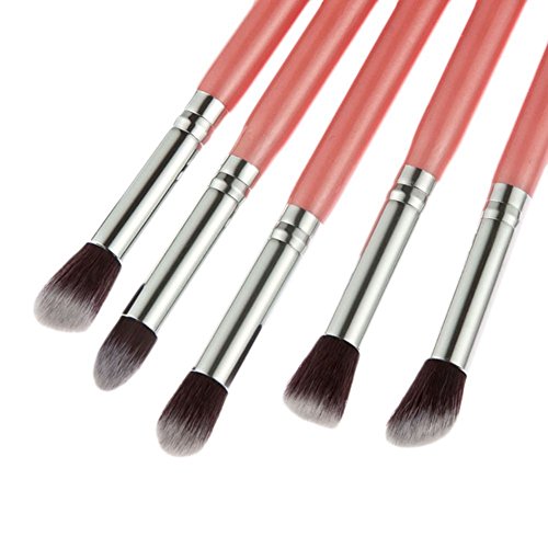 FANGXIN 10 PCS Make Up Pinsel Set Foundation Kosmetikpinsel Lidschattenpinsel Rosa - 4
