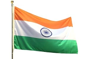 WOLLPRO® The Flag Of India, Indian National Flag Satin Cloth 2.5ftx1.5 Rectangle Outdoor Flag Flag for Indoor, Outdoor (24inc