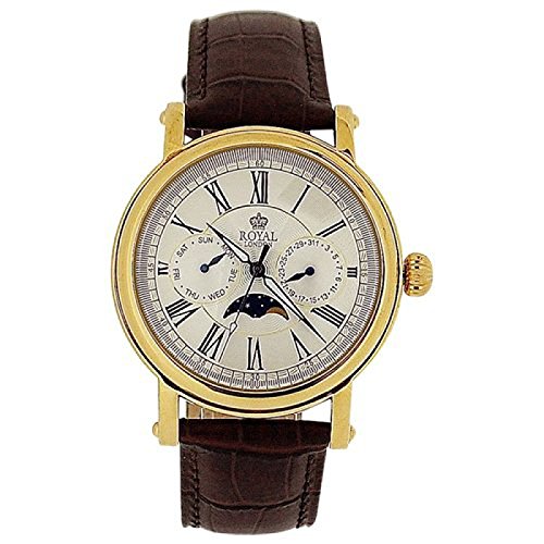 Royal London Sonnen- u. Mondphasen Herrenuhr, Datum, br. Lederarmband, 40089-03 Royal London Sonnen- u. Mondphasen Herrenuhr, Datum, br. Lederarmband, 40089-03