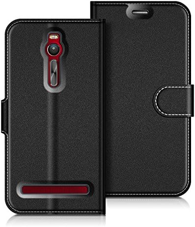 COODIOPhone Case For Asus Zenfone 2 ZE551ML, Magnetic Flip Leather Case For Asus Zenfone 2 ZE551ML Wallet Case, Black