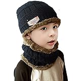 Set de Gorro y Bufanda de Invierno para Niños de Niñas, JUSTIME Gorro de Lana de