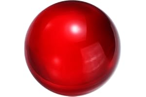 sourcing map 50mm/2" Crystal Sphere Ball Glass Solid Decorative Sphere Crystal Ball Prop Ornament for Feng Shui Divination Fortune Telling Tabletop Fountain Decoration, Red