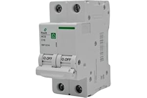 RASMACOR | Interrupteur magnéto-thermique résidentiel 2P 16 A | Disjoncteur 2P 16A | RESI9 R9F12216 | Courbe C | Fréquence 50/60 Hz | Norme UNE/EN 60898-1 CE | 16 Ampères