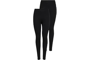 Only Onllive Love New Leggings 2-Pk Noos Damskie Legginsy, Czarny, L