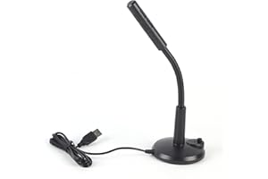 Tiiyee Microphone USB, Micro USB omnidirectionnel pour Ordinateur PC Micro à condensateur col de Cygne Micro de Bureau pour Ordinateur Portable pour Jeux de conférence Chat podcasting vidéo