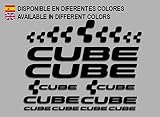 Encaje perfecto Ecoshirt AJ-K1JQ-SMOC Pegatinas Cube F177 Vinilo Adesivi Decal Aufkleber Клей MTB Stickers Bike, Negro