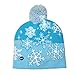 Produktbild Erduo Schöne Weihnachten Hut LED Caps Weihnachtsbaum Hut Bunte Lampen Hut Schnee Muster Hut Party Nette Kappe Hochzeit Dekoration