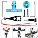Produktbild Actionkamera Fahrrad Halter Set Aluminium Fahrrad Befestigung Kit, Sitzhalterung + Actioncam Klemmbolzen Halte + Zubehör für GoPro Hero5/4/3+/3/Session SJCAM Xiaomi Yi + GoPro ähnliche Actioncam-Blau