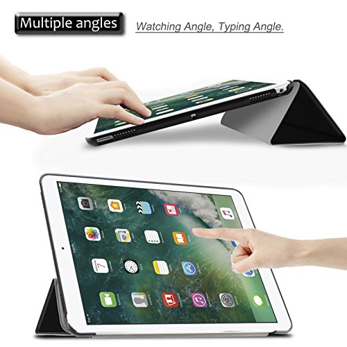 iPad Pro 10,5 Hülle, Infiland Ultra Smart Slim Lightweight Schutzhülle Cover für Apple Neu iPad Pro 10,5″ Display 2017(mit Auto Schlaf / Wach Funktion)(Schwarz) - 3