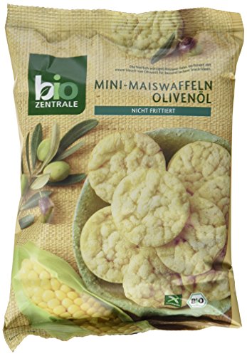 Preisvergleich Produktbild biozentrale Mini-Maiswaffeln Olivenöl, 5er Pack (5x 50 g)