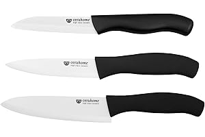 GRÄWE Cerahome zestaw no?y ceramicznych, ostry, 3-cz??ciowy zestaw no?y, nó? kuchenny, nó? do warzyw i nó? szefa kuchni z ceramiki - seria Cerahome