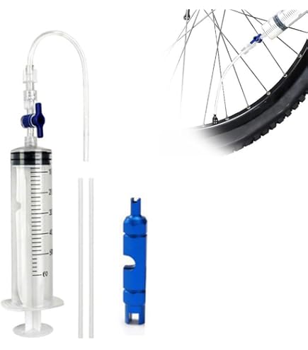 Seringue Mastic Vélo Tubeless 60ml - Injecteur Avec Outil De Retrait De Valve - Réparation De Pneus