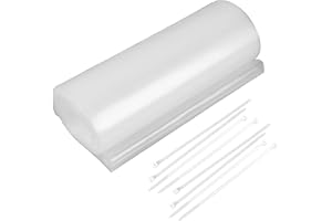 2 stycken takrännsslang, 20 cm x 10 m folieslang, slangfolie med 8 buntband, takrännslang, fallrörsrör ersättning för rännsla