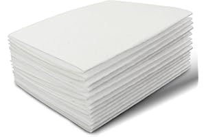 DIVINA VITAE Filz zum Basteln, Bastelfilz weiß, 1mm Stark Filzstoff Bastelfilz, 18 x 28.5cm Weicher Bastelfilz zum Basteln, 10 Stück Filzblätter für Handarbeit DIY-Nähprojekt Party Dekorationen