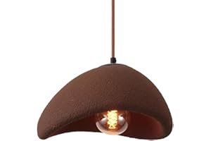 TOKTOP Suspension Luminaire Vintage Créativité, Imitation Ciment Abat-jour Lustre E27 Marron Lampe Suspendue Pour Salon Cuisine Salle à Manger Chambre, 30CM