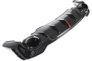 BASNI Nero Lucido Paraurti Posteriore Diffusore Labbro Scarichi Adatto per Audi Q3 S-Line 2021-2023 Spoiler diffusore Posteriore