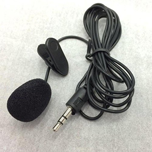 Alcioneo mini registrazione microfono Tie risvolto clip per Smart Phone laptop PC notebook nero black mini