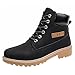 Produktbild Stiefel Herren Btruely Männer Martens Stiefel Freizeitschuhe Hoch oben Schuhe Junge Wanderstiefel Warm Schuhe Sneakers Winter (43, Schwarz)