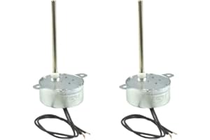 CONQUERALL 2PCS Moteur synchrone TYC-40 12V 5RPM AC Arbre intérieur Longueur 74mm Pour Arbre de Noël Lumières colorées décoratives Lumière LED Fibre Optique