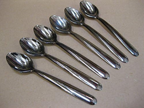 50 PLASTIC SILVER TEA COFFE SPOON TABLEWARE CUTLERY WEDDING DISPOSABLE HEAVY DUTY