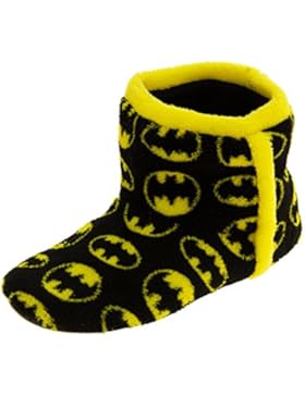 Batman Unisex-Kind-Fleece-Boot-Hausschuhe