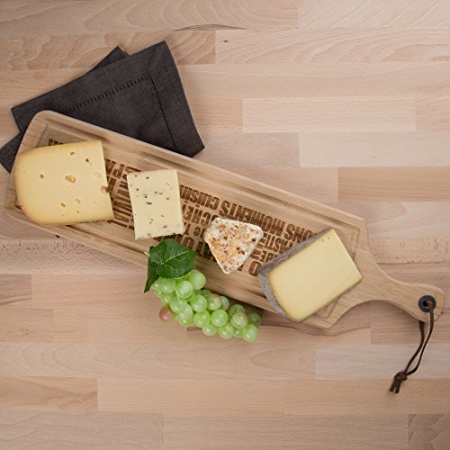 Levivo schmales Schneid- und Servierbrett aus Bambusholz für Tapas, Bruschetta, Baguette etc. - 2