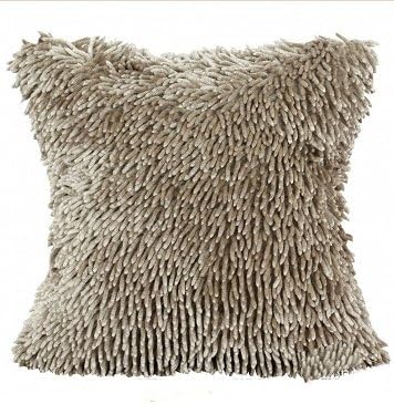 Cushion cover Shaggy Cushion Cover 40 x 40 Beige